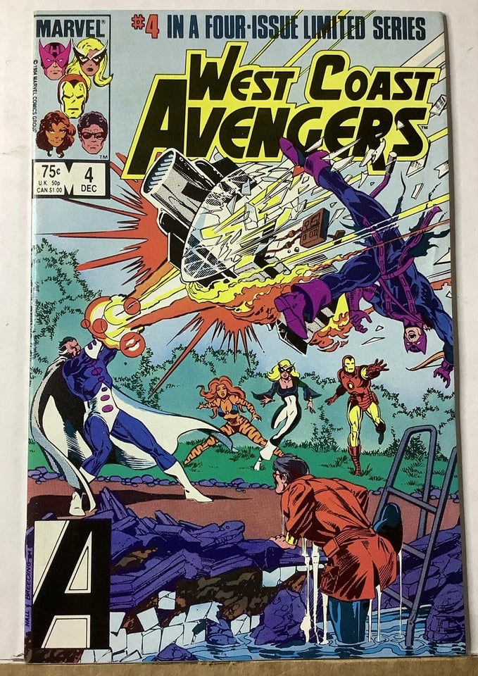 West Coast Avengers #4 (1984) — Marvel Direct Edition, Iron Man Hawkeye Tigra