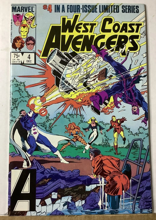 West Coast Avengers #4 (1984) — Marvel Direct Edition, Iron Man Hawkeye Tigra