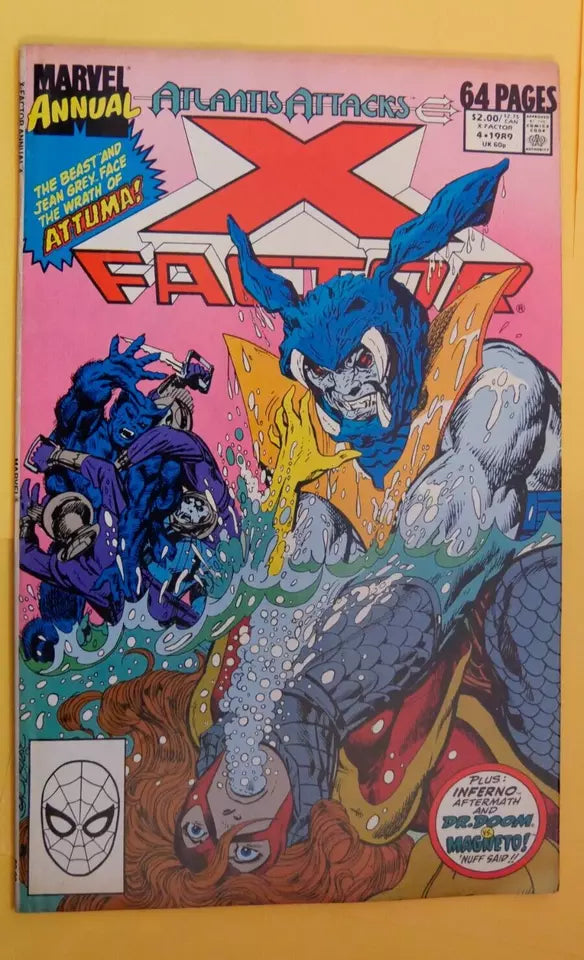 X-Factor Annual 4 1989 John Byrne Atlantis Attacks cover comic book