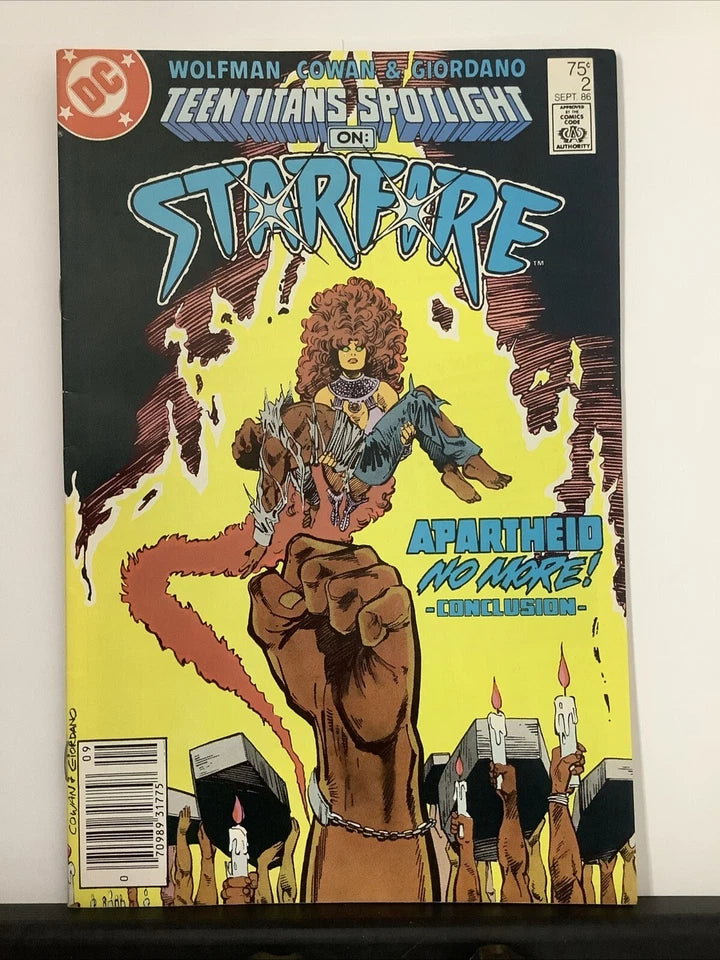 Teen Titans Spotlight on Starfire #2 comic book cover (DC Comics 1986)