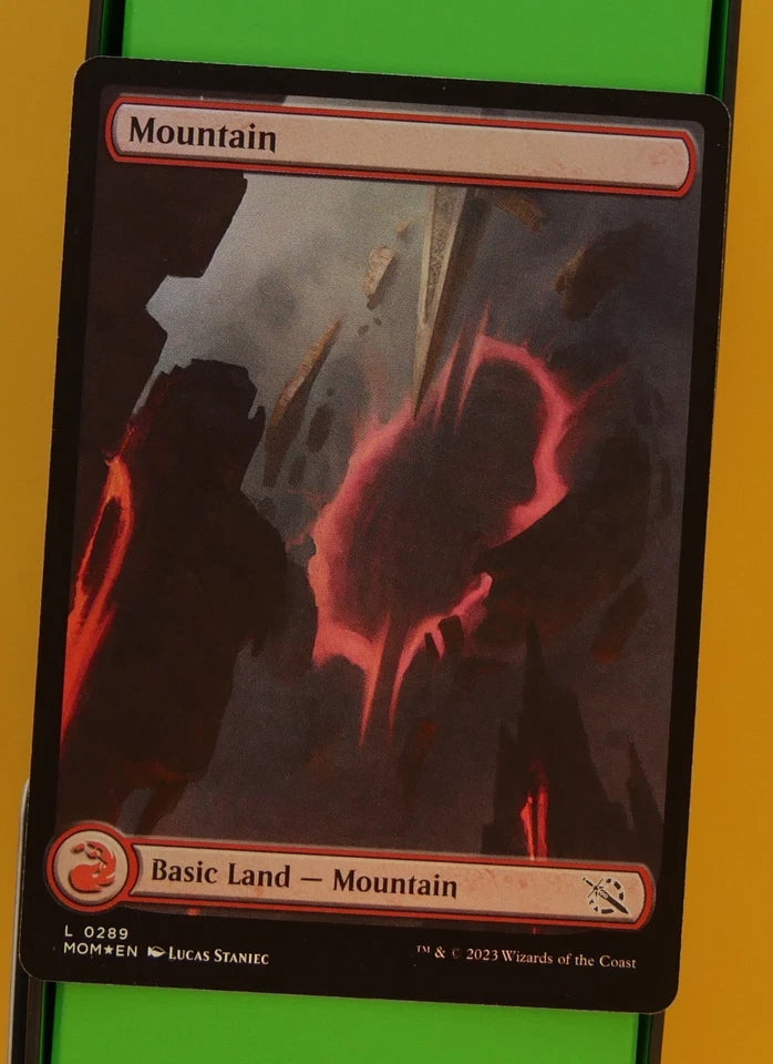 MTG MOM: Mountain (Land) Extended Art 0289 March of Machine (Copy)