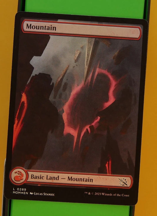 MTG MOM: Mountain (Land) Extended Art 0289 March of Machine (Copy)