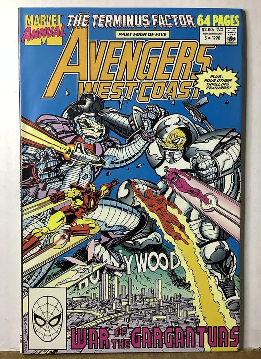 Avengers West Coast Annual #5 (1990) — Marvel Direct Edition, Captain America