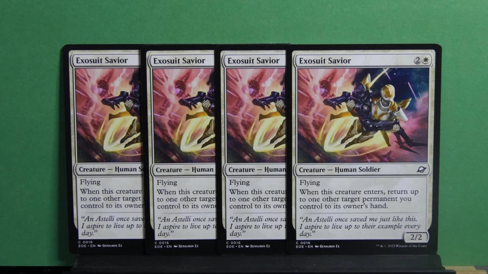 MTG EOE: EXOSUIT SAVIOR x4 (Creature) Edge of Eternities Regular Common 0016
