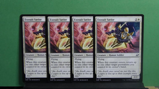 MTG EOE: EXOSUIT SAVIOR x4 (Creature) Edge of Eternities Regular Common 0016