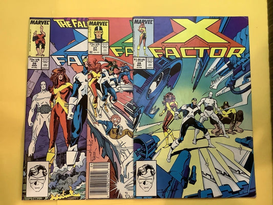 X-Factor #26 27 28!  (1989 Marvel) Key  Issue Fall Of The Mutants