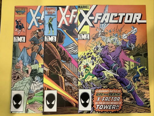 Marvel Comics: X Factor #2/3/4 Lot (1986 MAR/APR/MAY) 1st. App. Frenzy