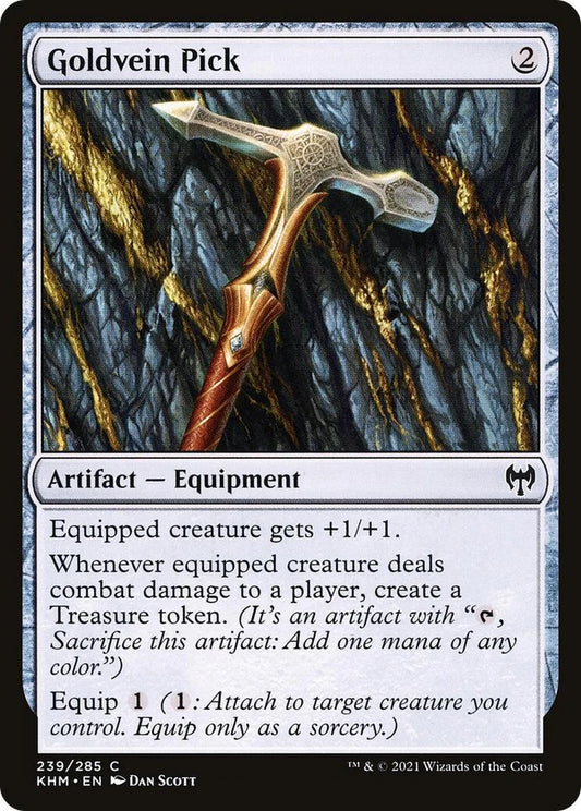 MTG KHM: Goldvein Pick (Artifact Equipment) Kaldheim Foil 239 Common