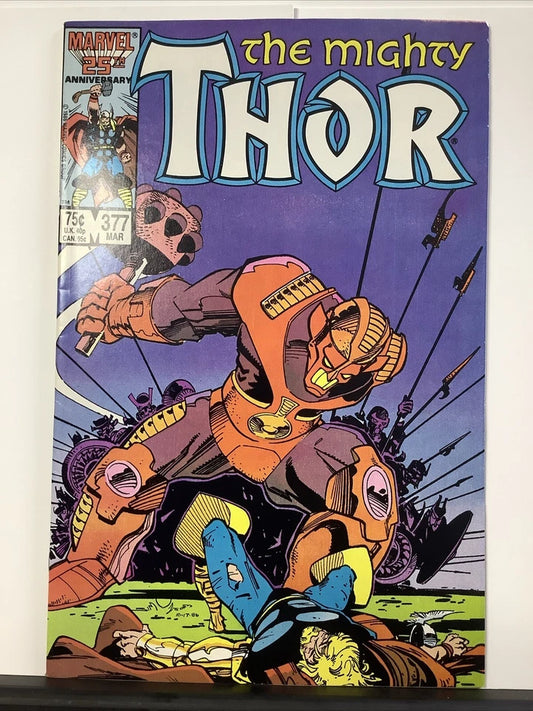 The Mighty Thor #377 (Marvel Comics March 1987) Sal Buscema Cover Art Loki App.