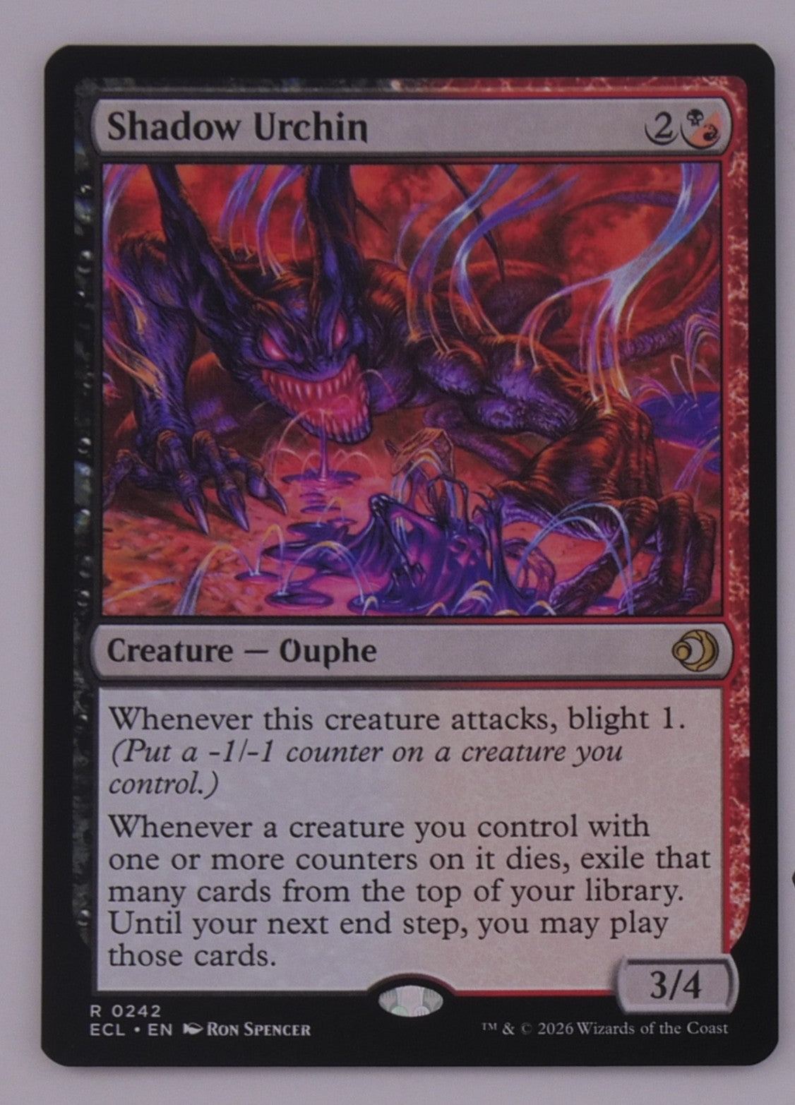 Shadow Urchin MTG Creature Ouphe ECL 0242 regular finish card art DM Vault Co